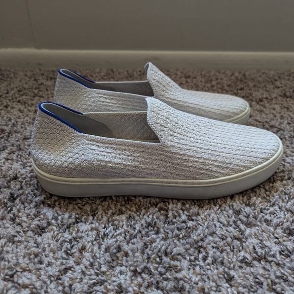Rothy’s Salt Honeycomb The Original Slip On Sneakers Shoes Gray - Picture 3 of 8